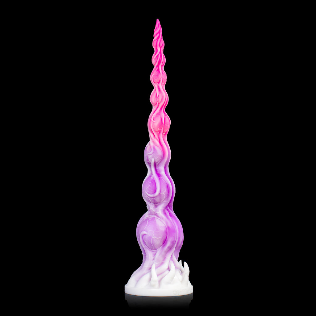 Oieffur Stardust Shuttle alien fantasy dildo with beads and prostate stimulation, featuring textured design and flexible shape.